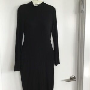 Elegant Black Long Sleeve Dress